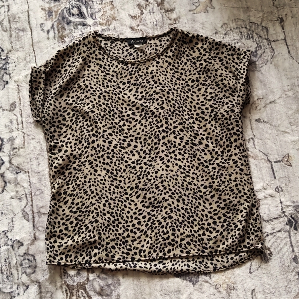 Adara cheetah print blouse